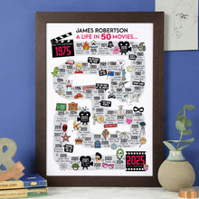 Load image into Gallery viewer, Personalised_50th_gift_for_movie_lover