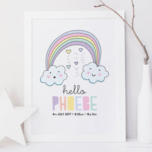 Load image into Gallery viewer, personalised-new-baby-print